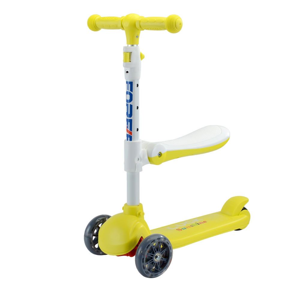 Patinete infantil con asiento - 3 en 1 - Amarillo - PIEZA DE EXPOSICIÓN