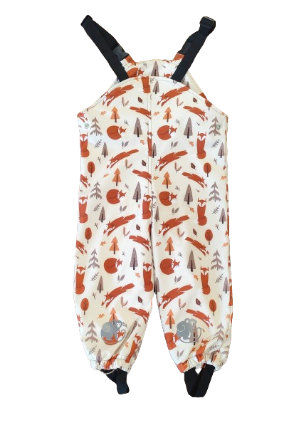 Monkey Mum® Pantalones con peto de softshell con membrana - Juegos del zorro