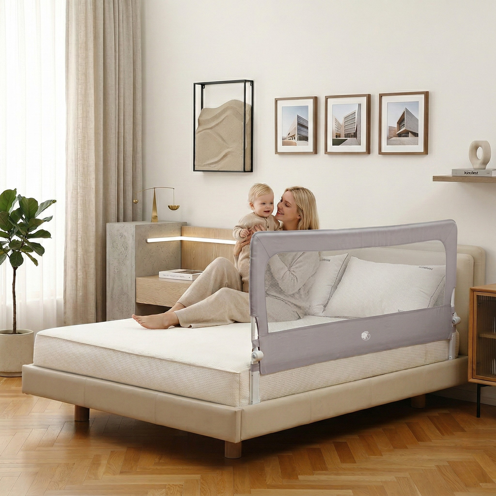 Barrera para cama Monkey Mum® Flip - abierta