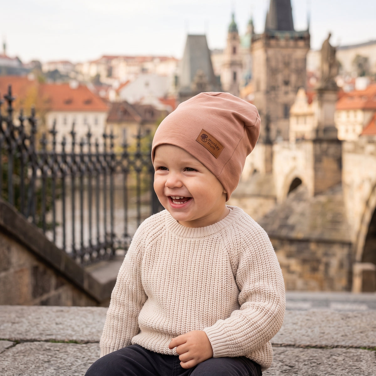Gorro Monkey Mum® - Marrón claro