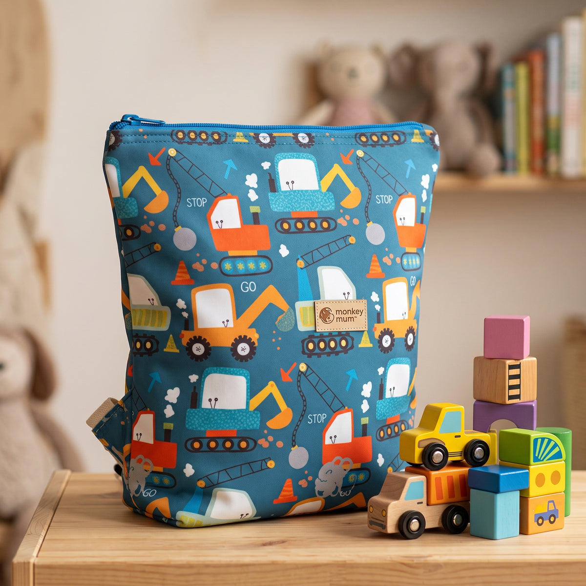 Mochila infantil de softshell Monkey Mum® - Obrador divertido