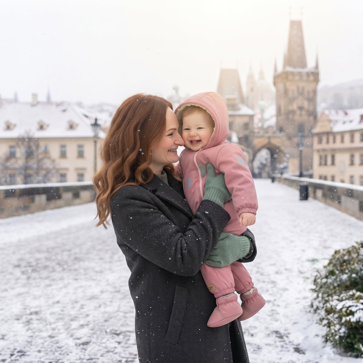 Monkey Mum® Mono infantil de invierno de softshell con borreguito - Ovejita rosa - talla 62/68, 74/80