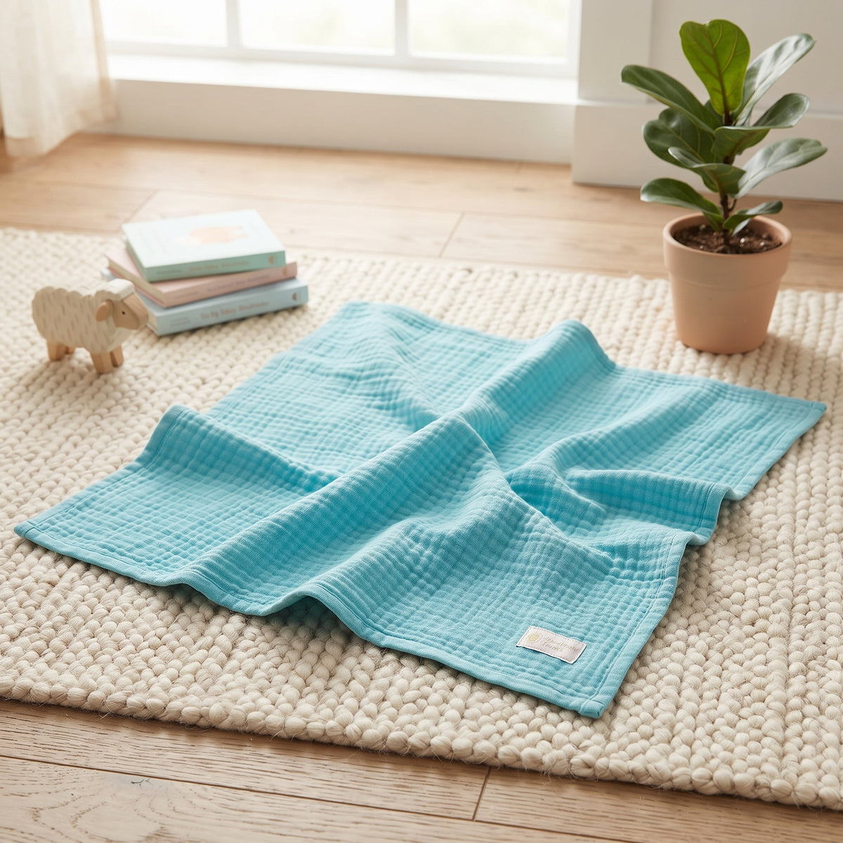 Pañal de muselina Monkey Mum® - Verde menta