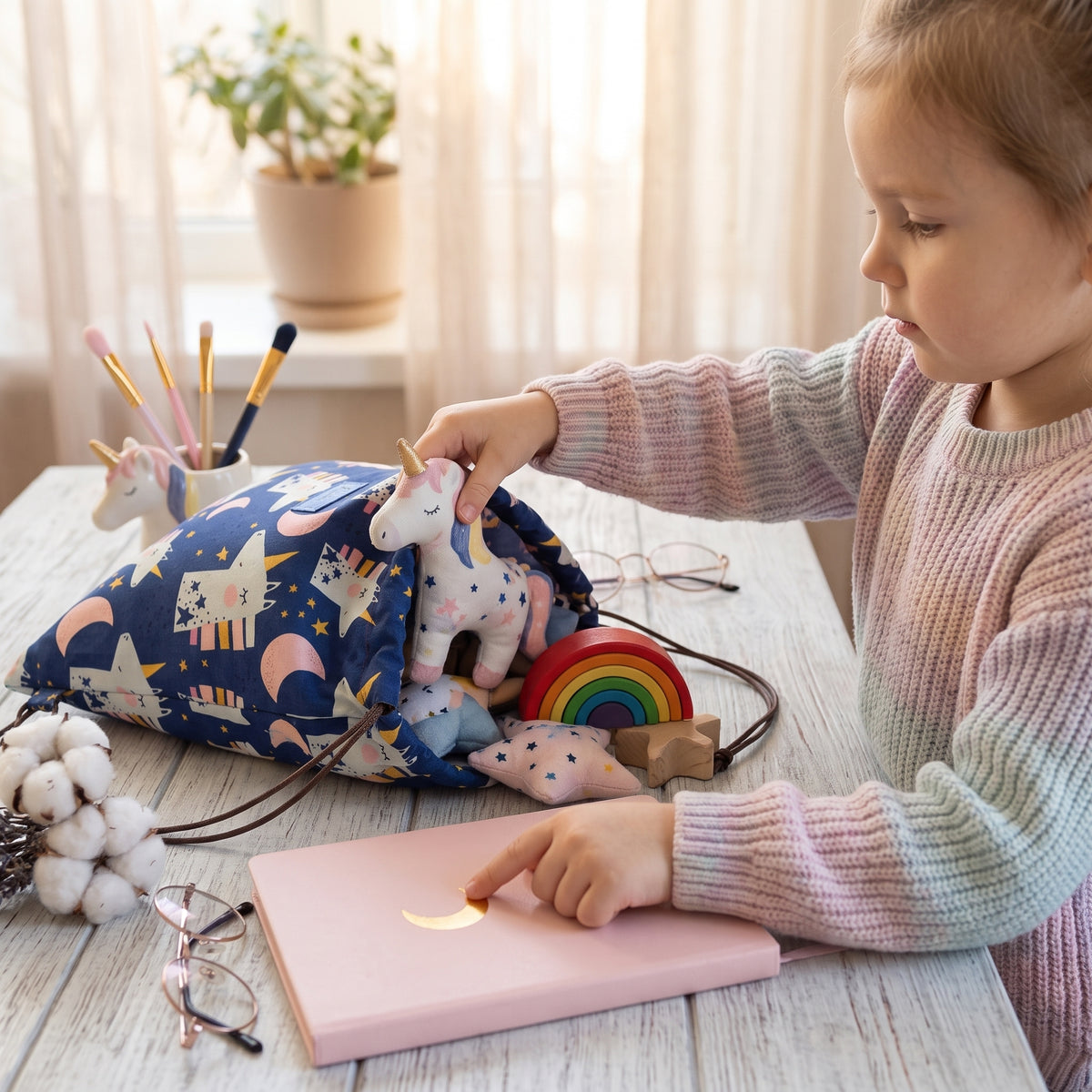 Bolsa de tela Monkey Mum® - Unicornio