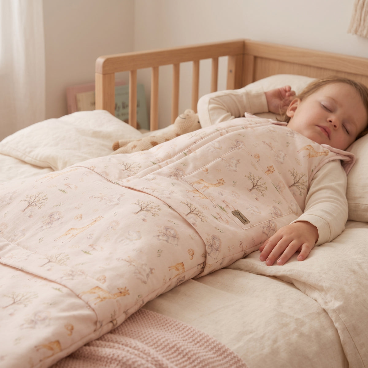 Saco de dormir de invierno evolutivo Monkey Mum® 0 - 4 años - conjunto - Primavera con animalitos