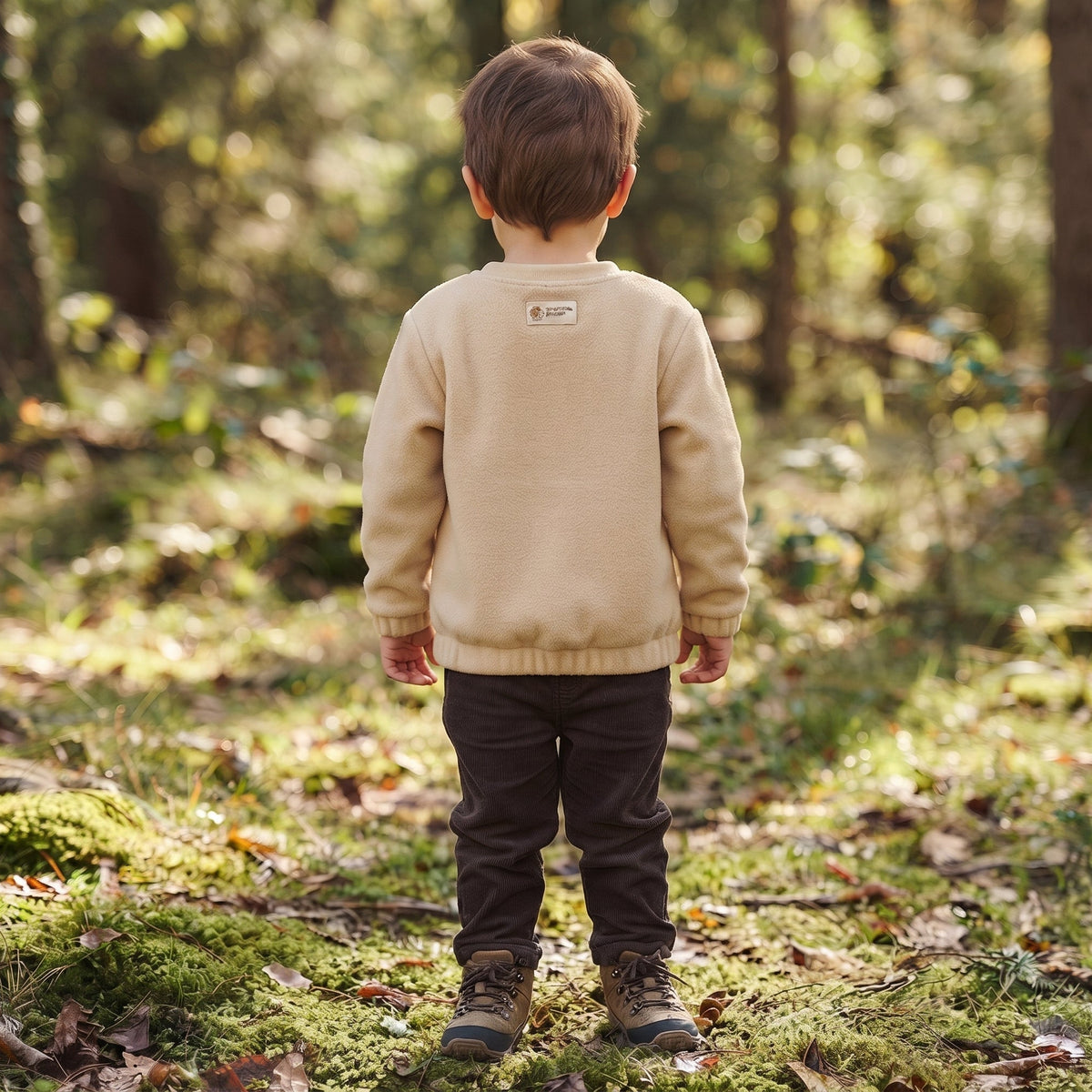Sudadera polar de poner por la cabeza Monkey Mum® - Beige