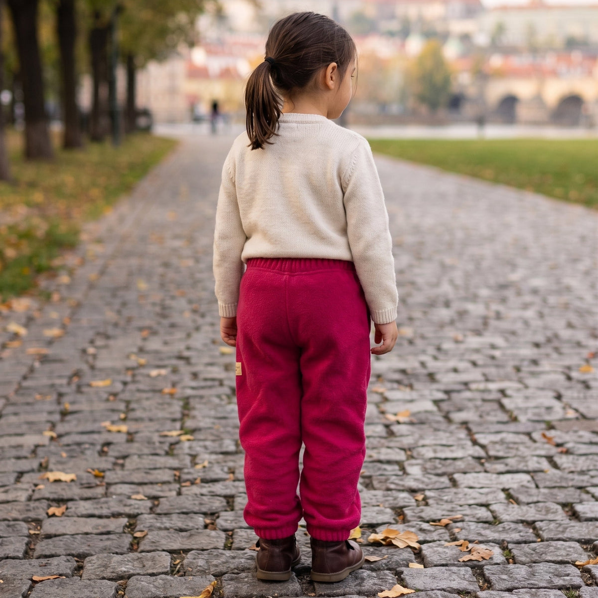 Monkey Mum® Pantalones de felpa - Granate