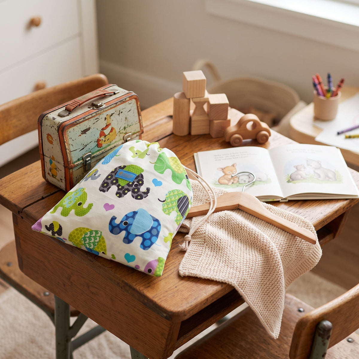 Bolsa de tela Monkey Mum® - Elefante alegre