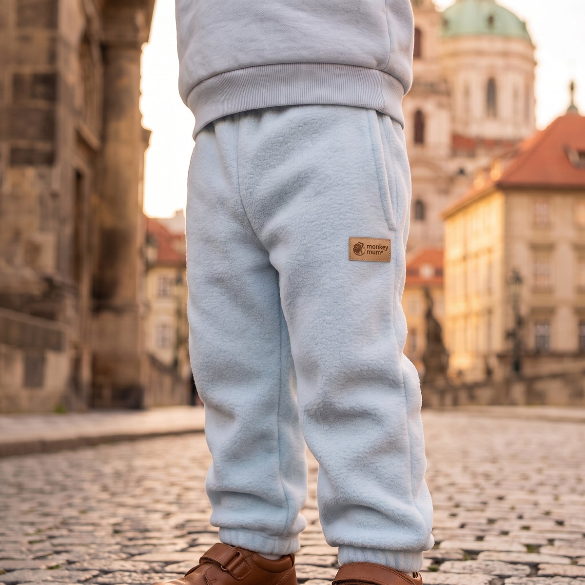Monkey Mum® Pantalones de felpa - Azul claro