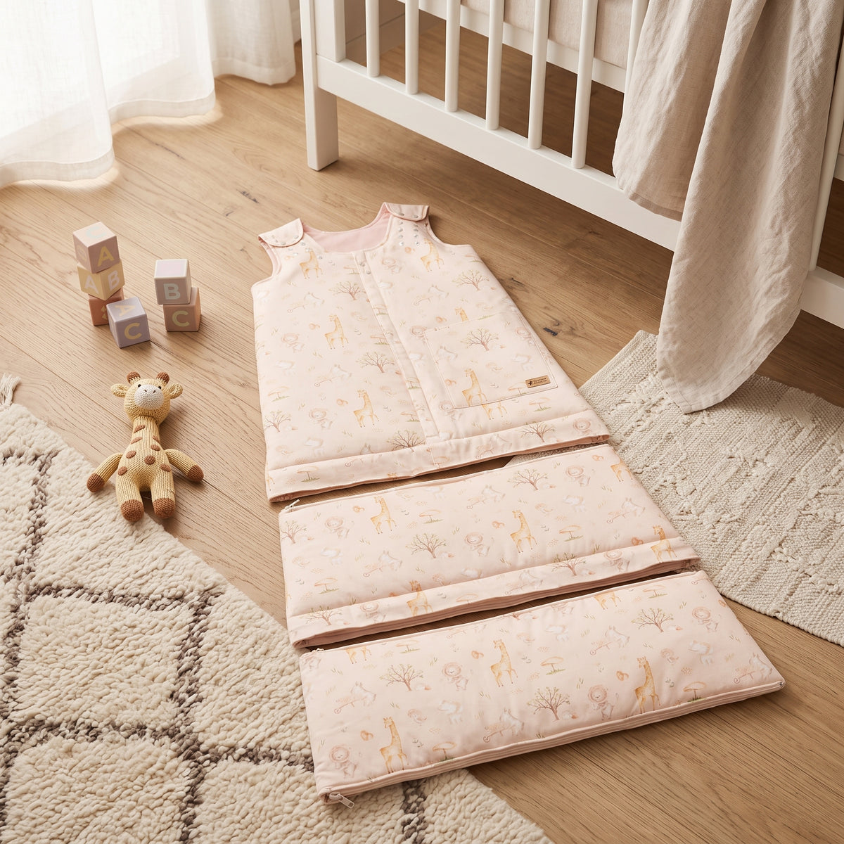 Saco de dormir de invierno evolutivo Monkey Mum® 0 - 4 años - conjunto - Primavera con animalitos