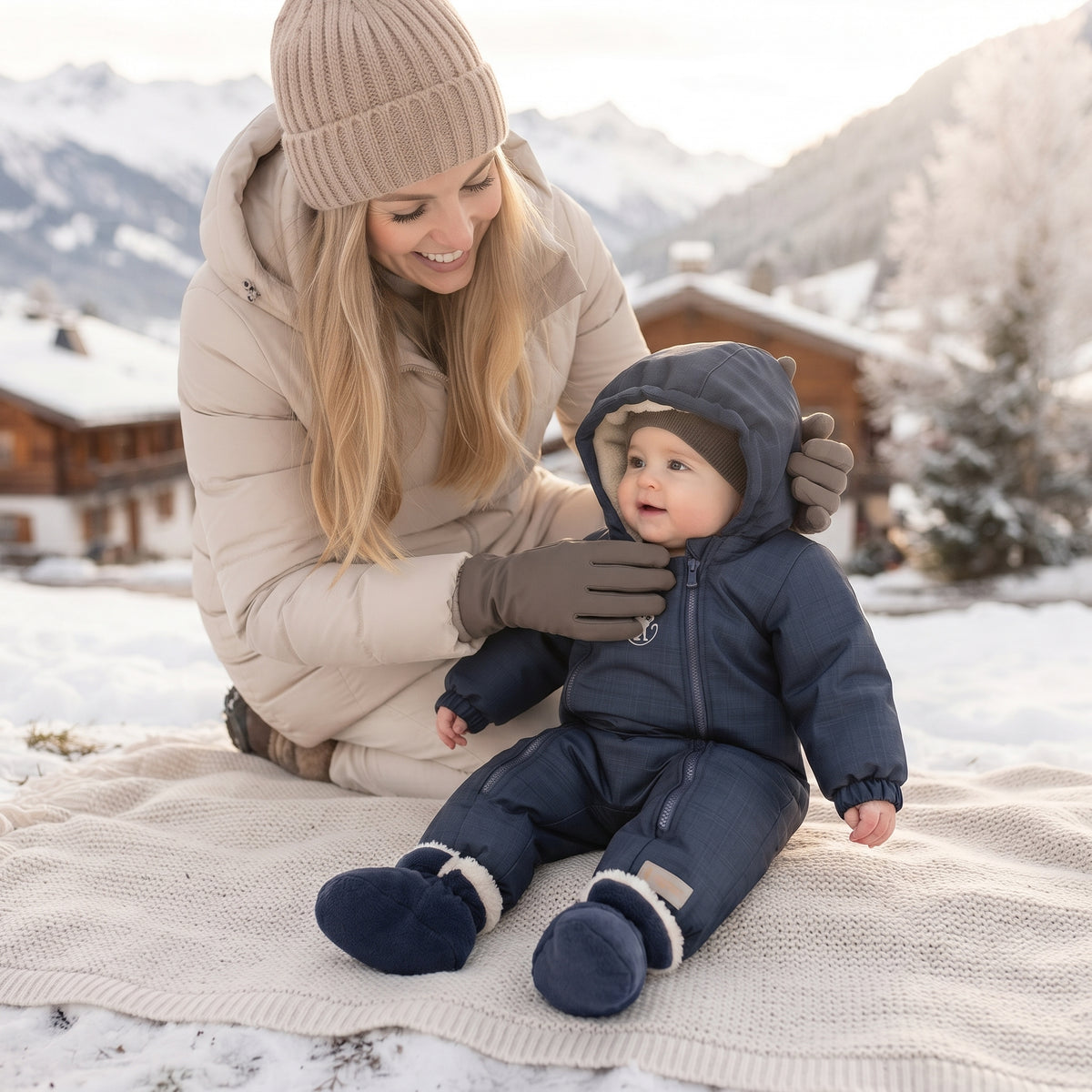 Monkey Mum® Mono de invierno softshell para niños con borreguito - Cuento de hadas, 2ª calidad - talla 62/68