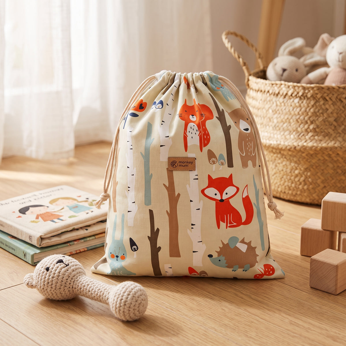 Bolsa de tela Monkey Mum® - Animales del bosque
