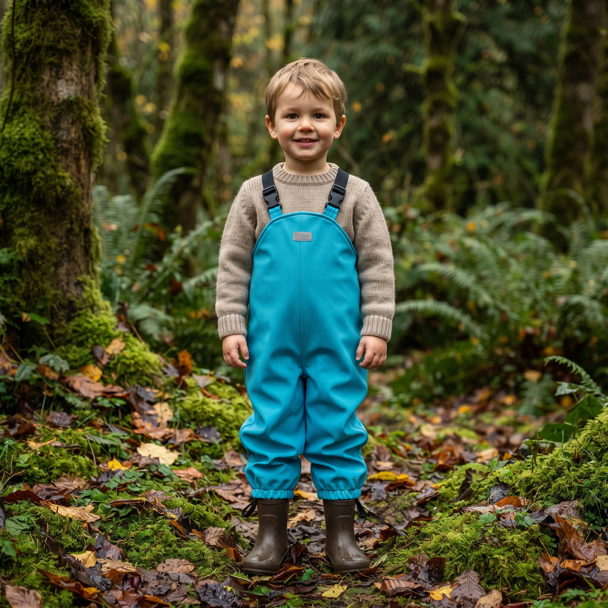 Monkey Mum® Pantalones con peto de softshell con membrana - Lagartija alegre