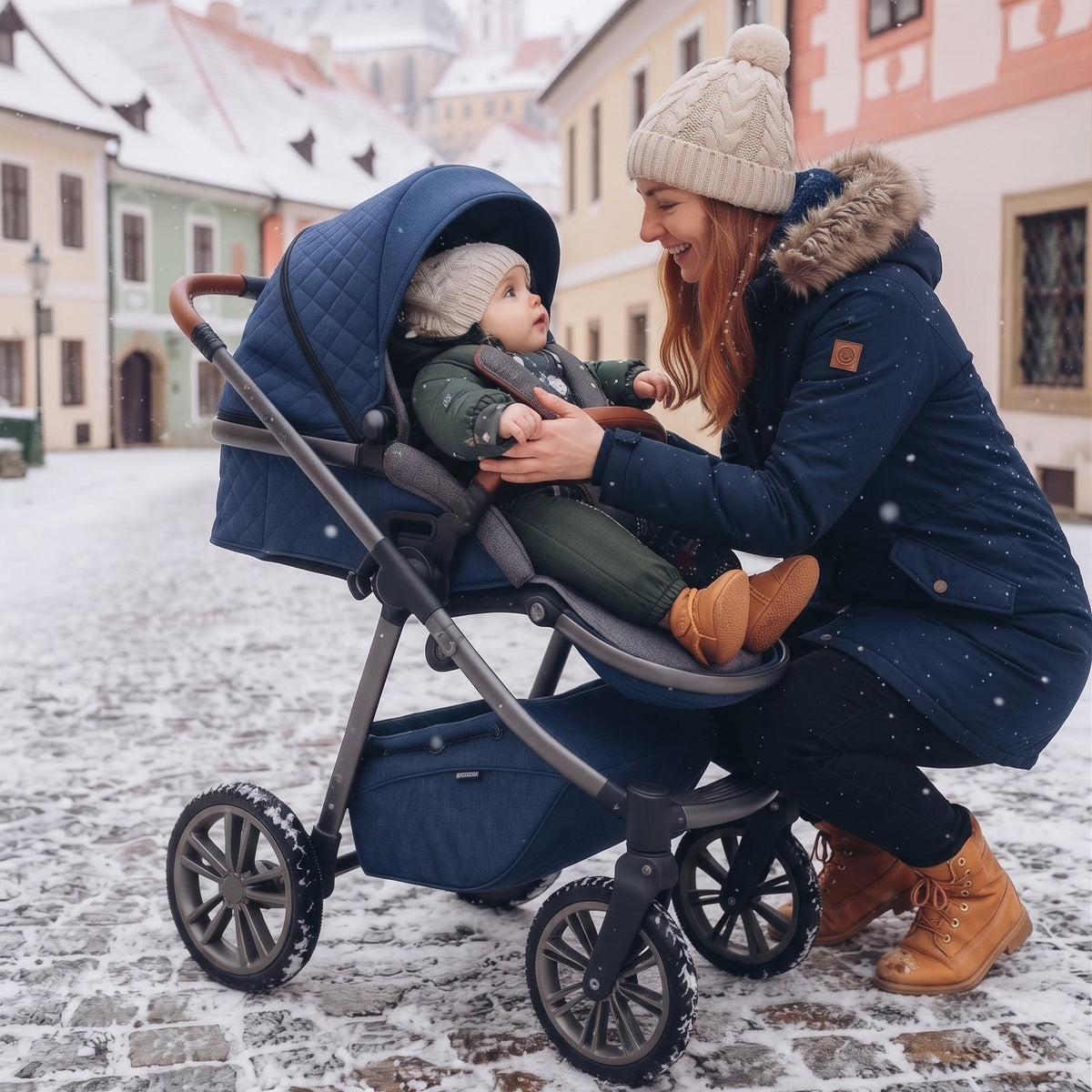 Monkey Mum® Mono infantil de invierno de softshell con borreguito - Pequeño cazador caqui con oso - talla 62/68, 74/80