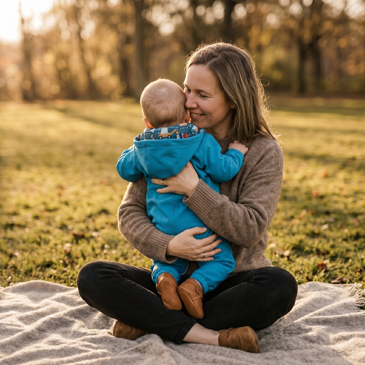Monkey Mum® Mono de softshell con membrana – Obrador alegre - talla 62/68, 74/80