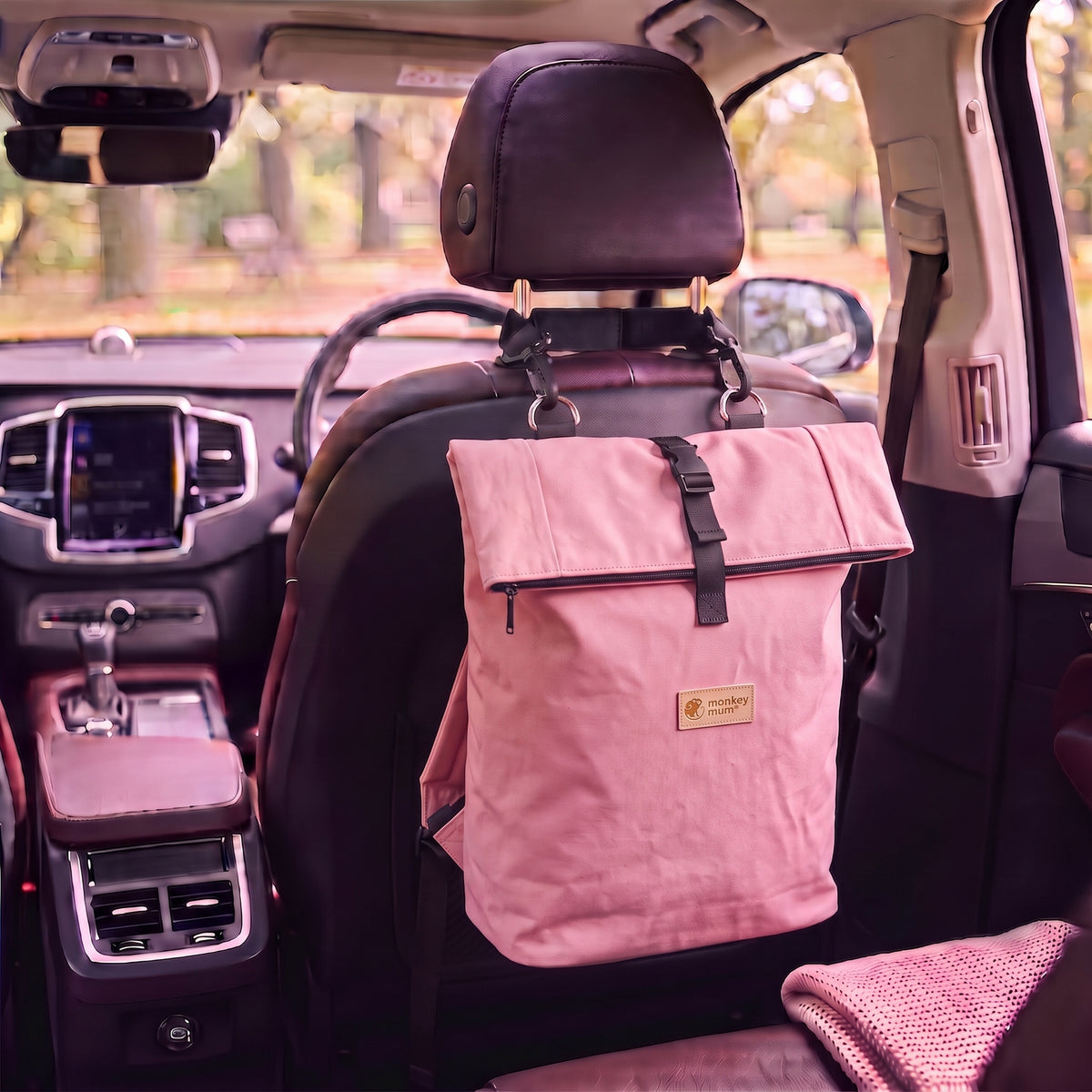 Monkey Mum® Mochila de softshell para carrito de bebé – Algodón de azúcar