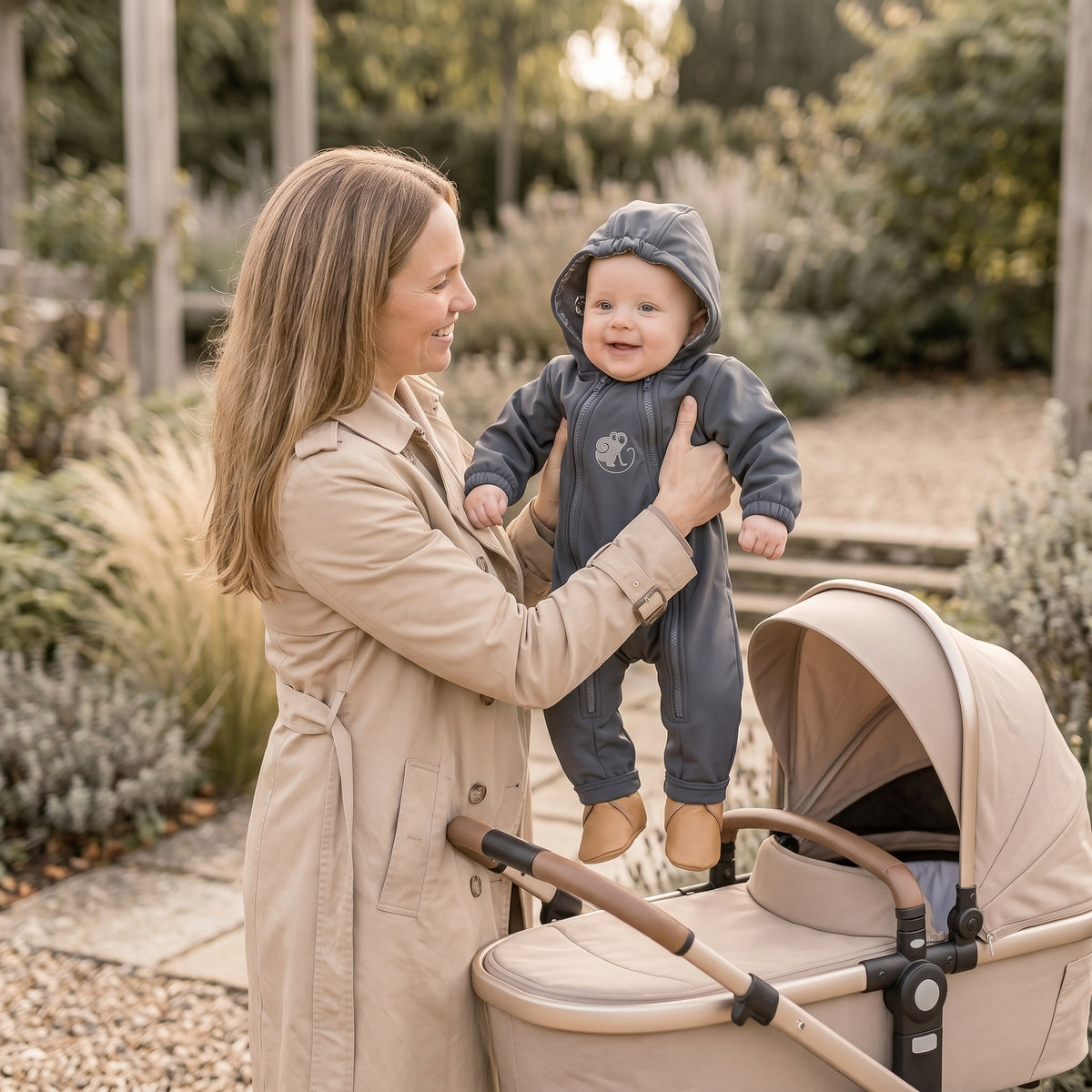Monkey Mum® Mono de softshell con membrana – Excursión misteriosa - talla 62/68, 74/80