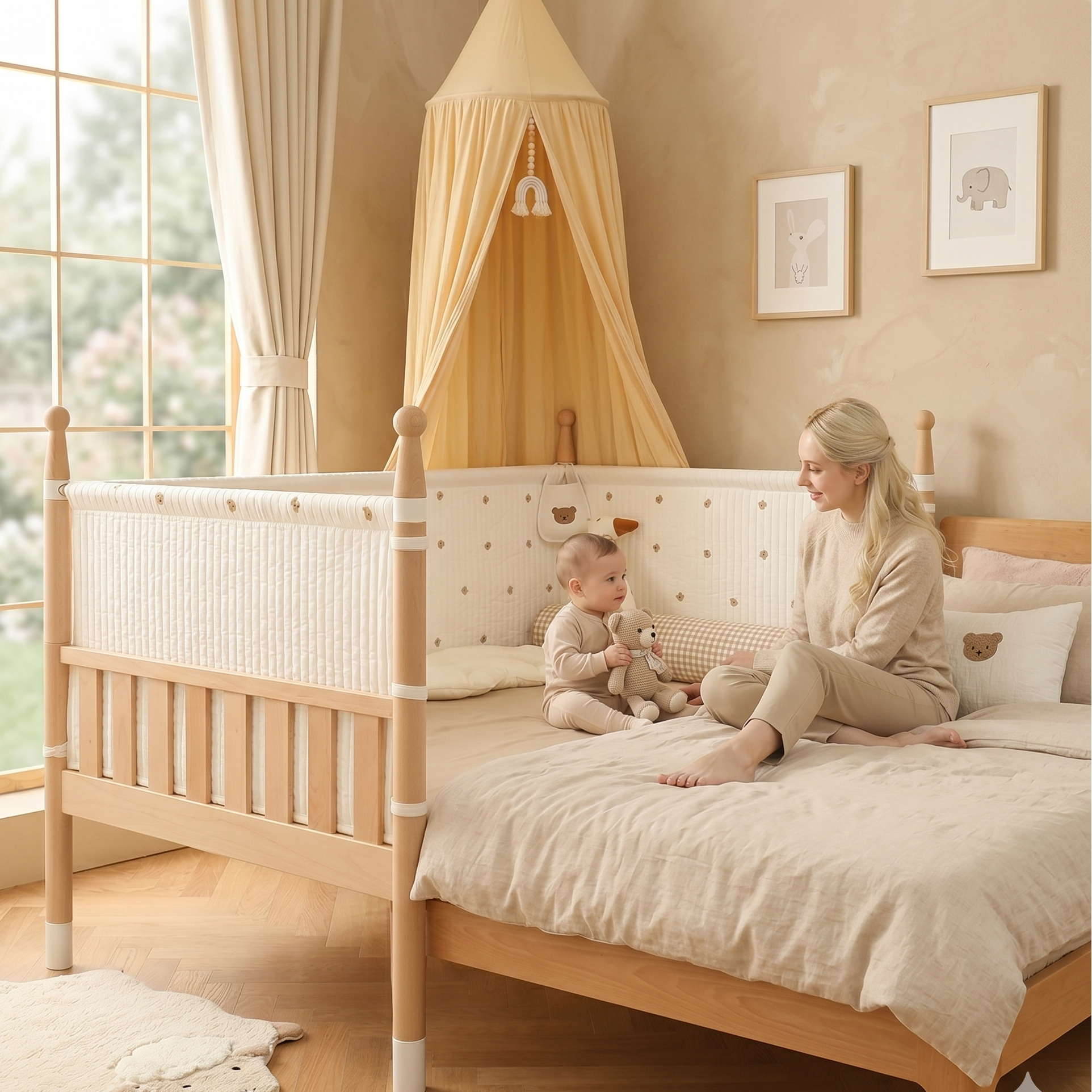 Cama infantil 5 en 1 - Madera maciza