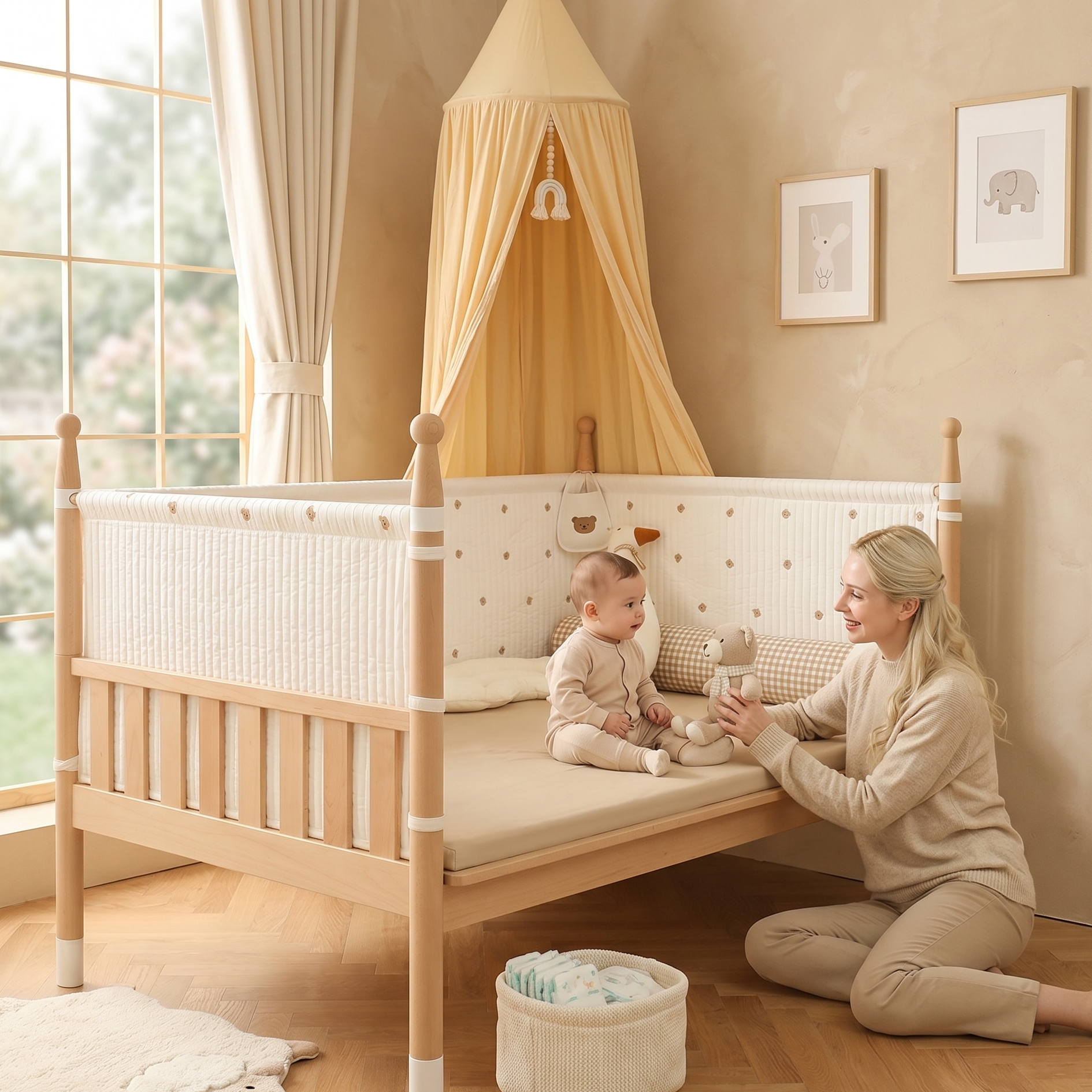 Cama infantil 5 en 1 - Madera maciza