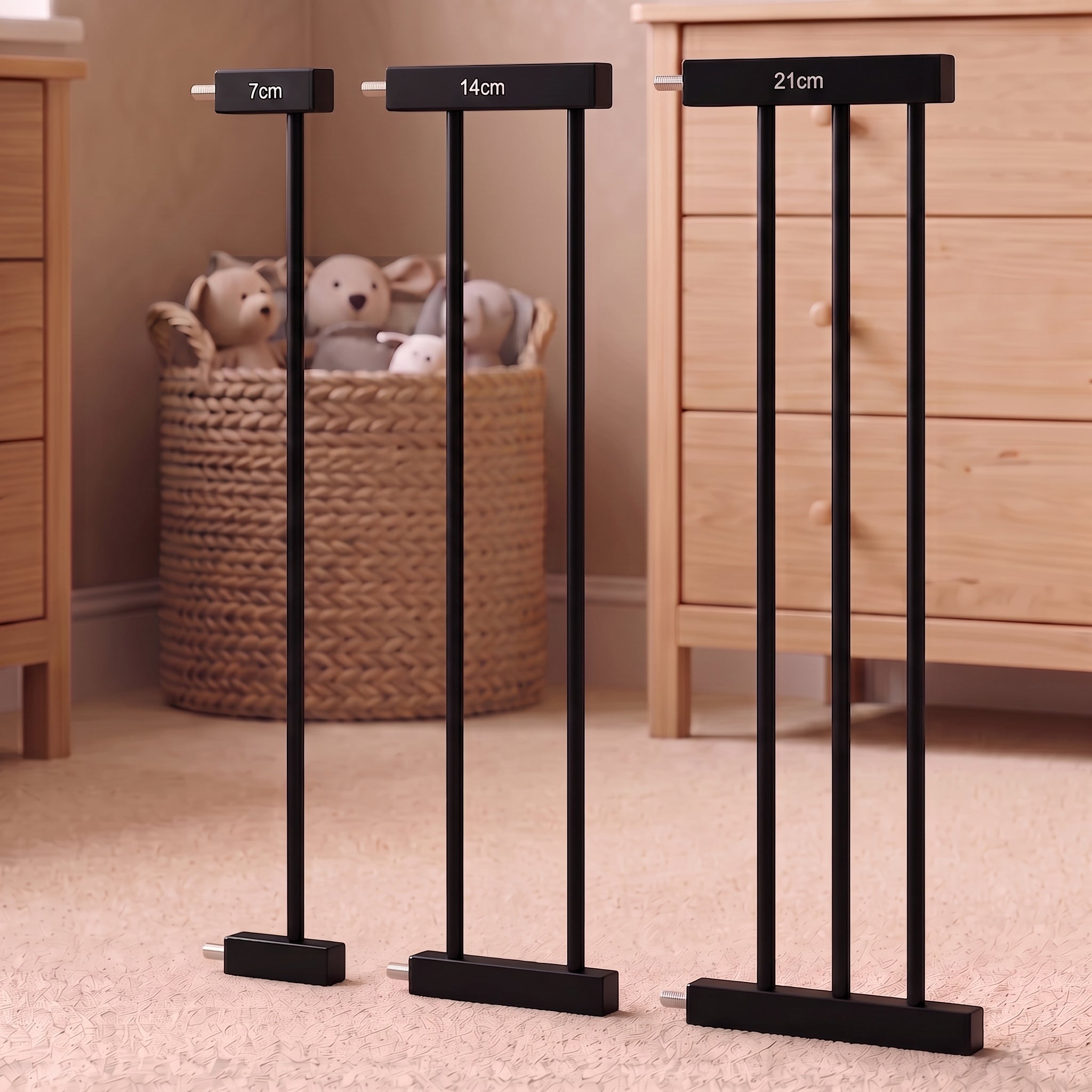 Extensión para la barrera de seguridad Monkey Mum® – Negra
