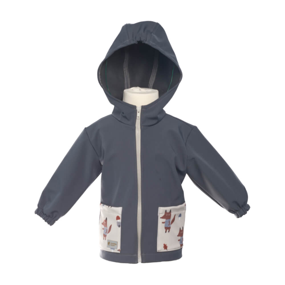 Chaqueta softshell infantil con membrana Monkey Mum® - Misterioso paseo con un zorro