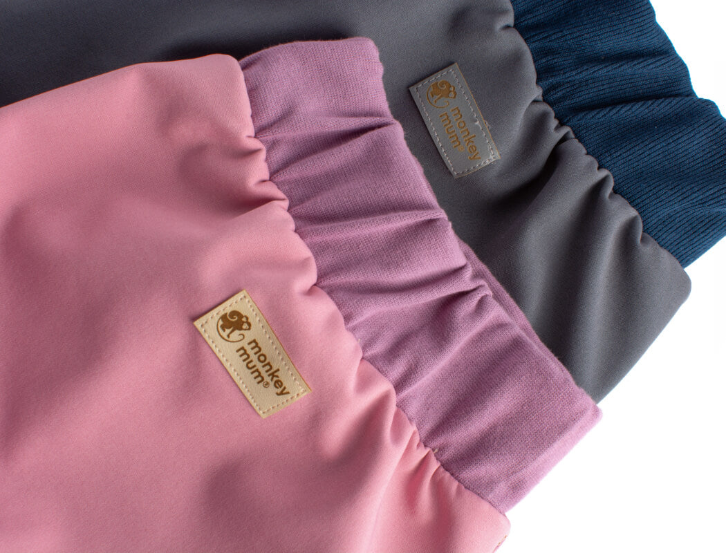 Pantalones infantiles de softshell con membrana Monkey Mum® - Algodón de azúcar