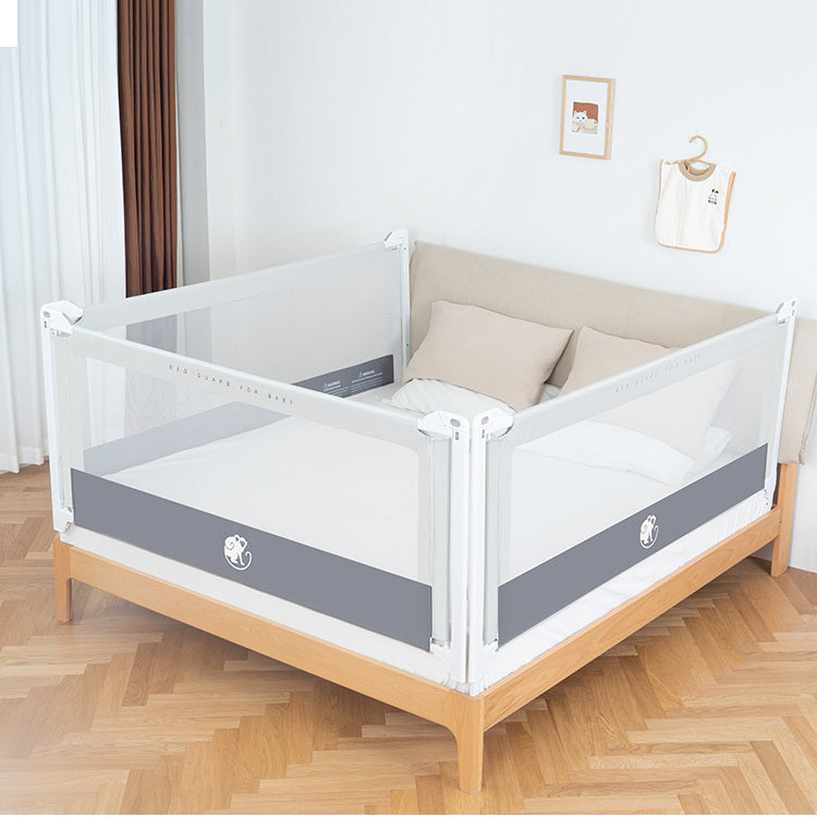 Barrera para cama Monkey Mum® Popular - gris claro - abierta