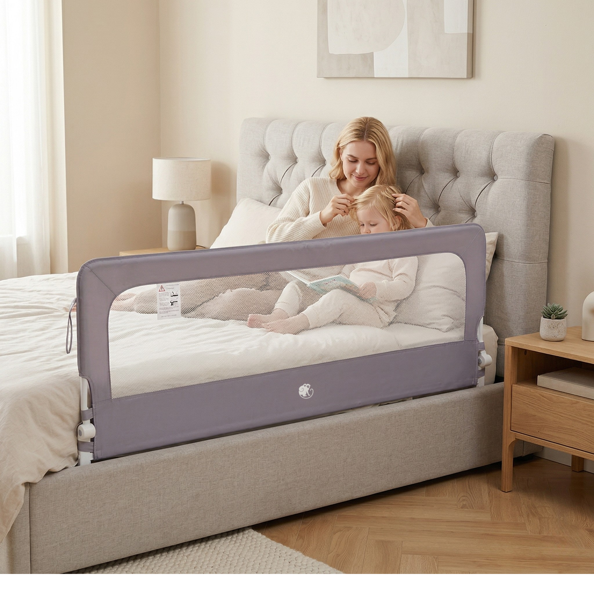 Barrera para cama Monkey Mum® Flip - abierta