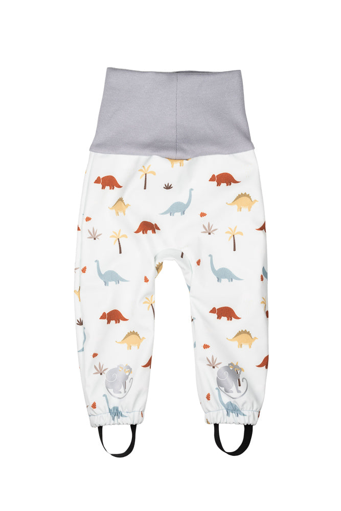 Pantalones softshell evolutivos infantiles con membrana Monkey Mum® - Historia de dinosaurios