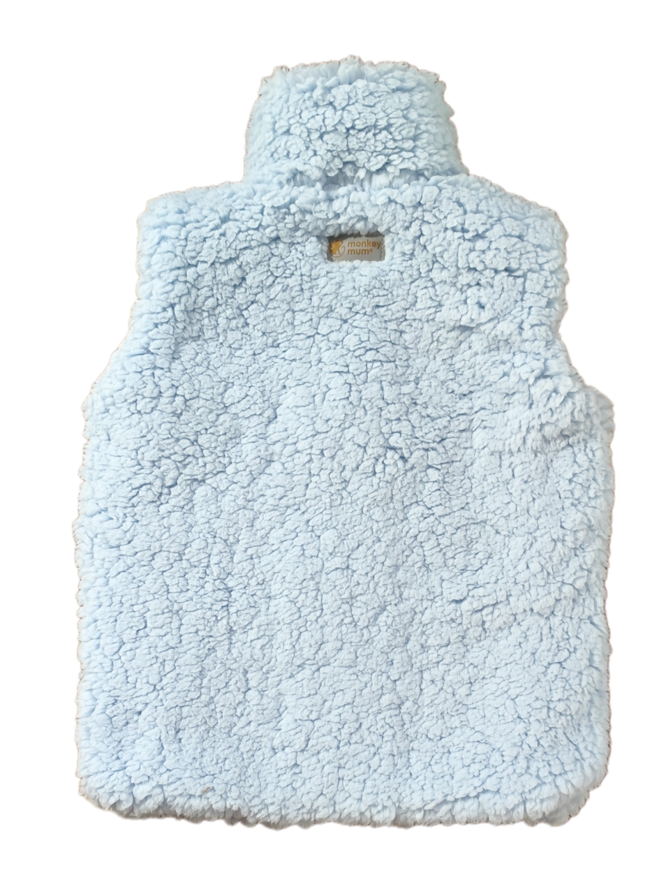 Chaleco de borreguito Monkey Mum® - Azul claro