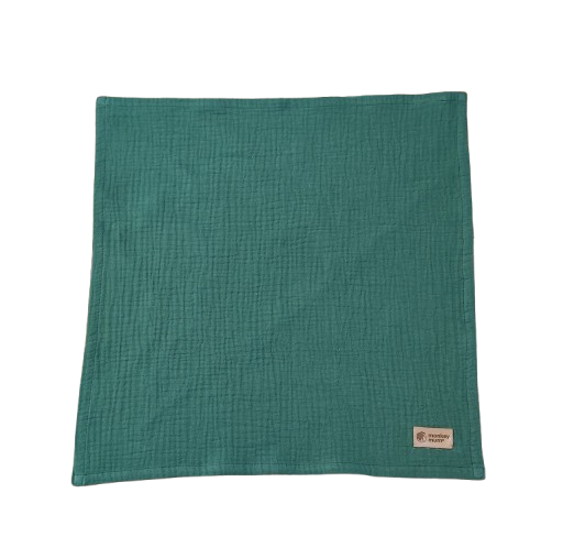 Pañal de muselina Monkey Mum® - Verde oscuro
