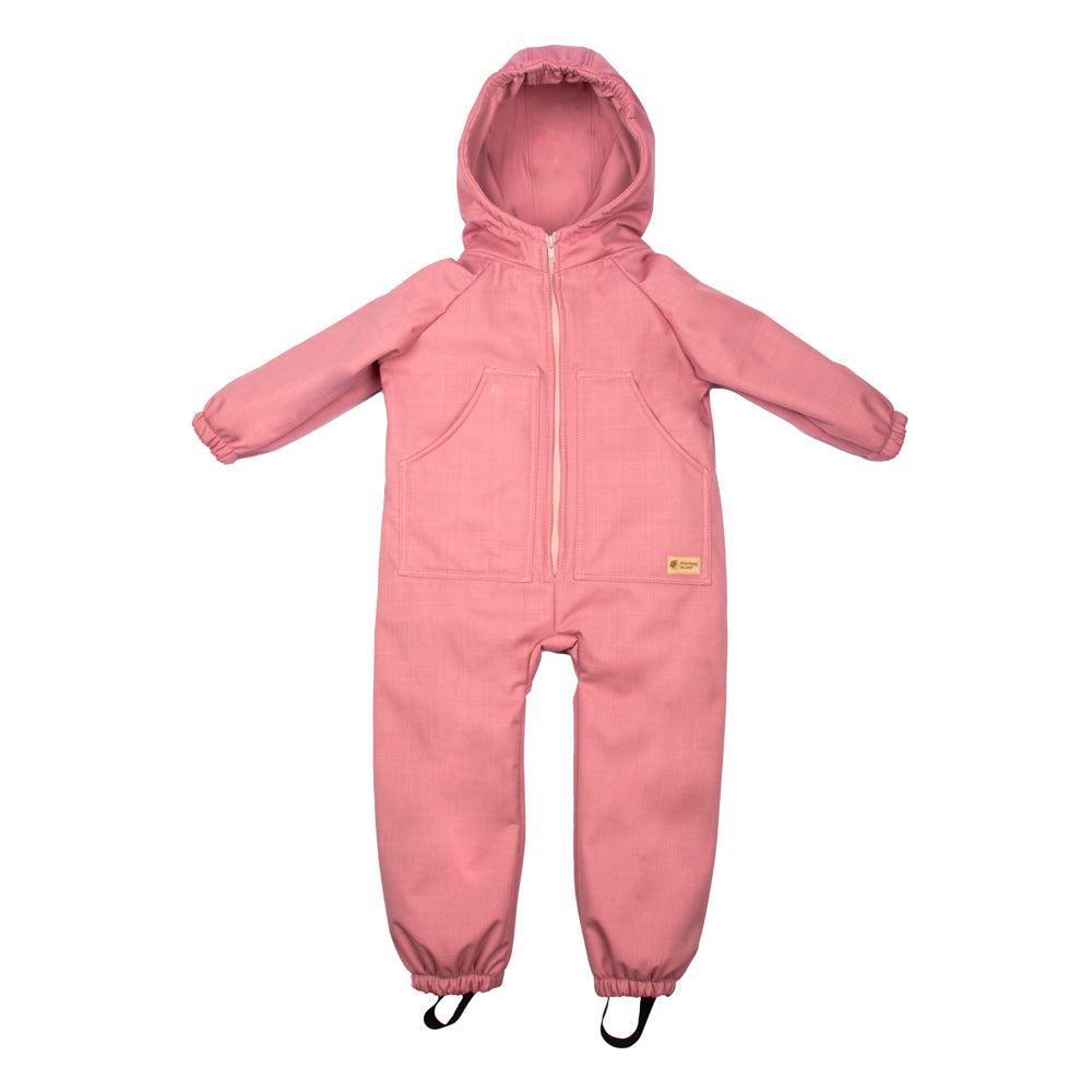 Monkey Mum® Mono infantil de invierno de softshell con borreguito - Ovejita rosa - talla 98/104, 110/116