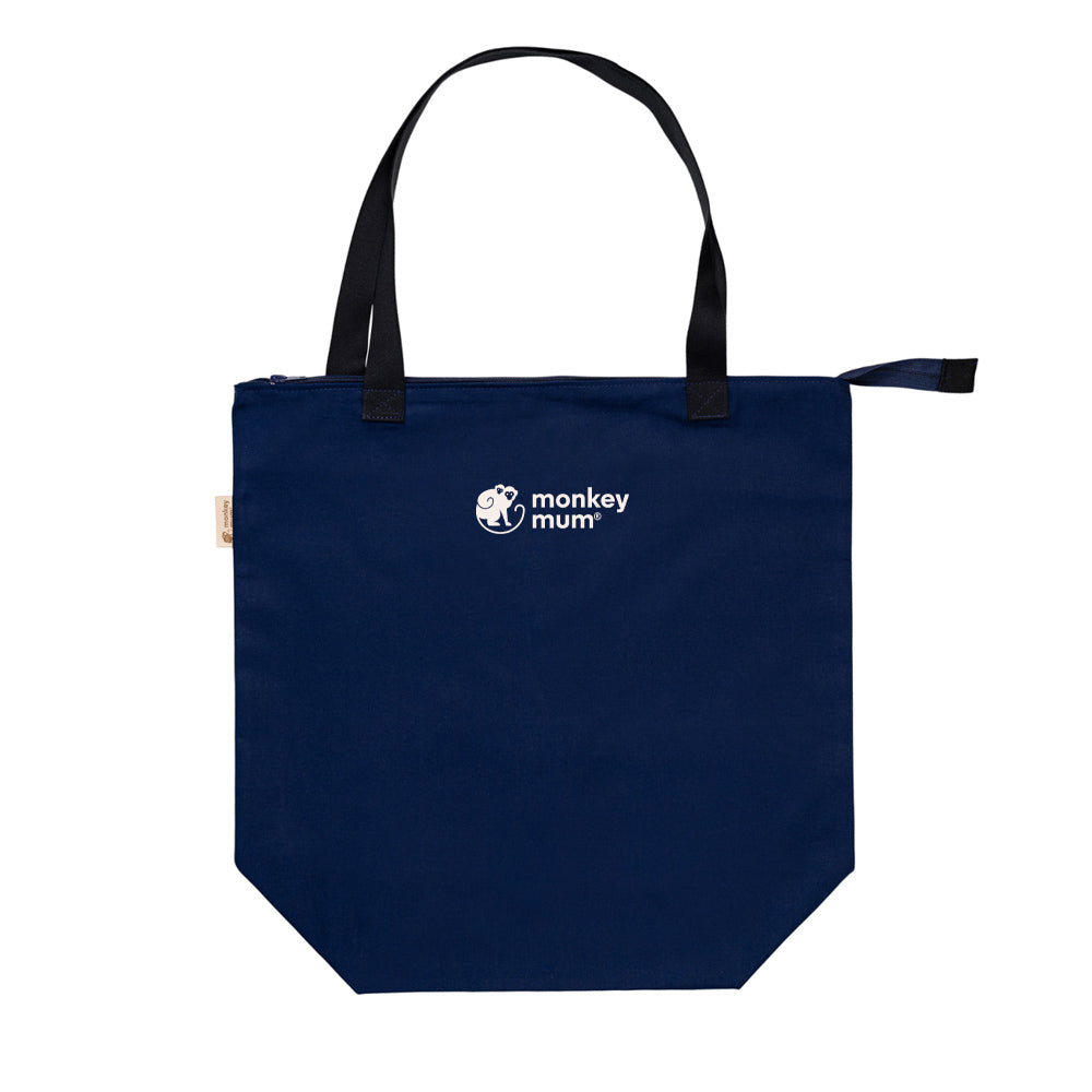 Monkey Mum® Bolsa pequeña de tela para accesorios Carrie - Azul marino