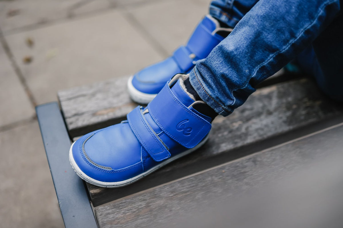 Be Lenka Barefoot Zapatos de invierno para niños Panda 2.0 - Blue & White