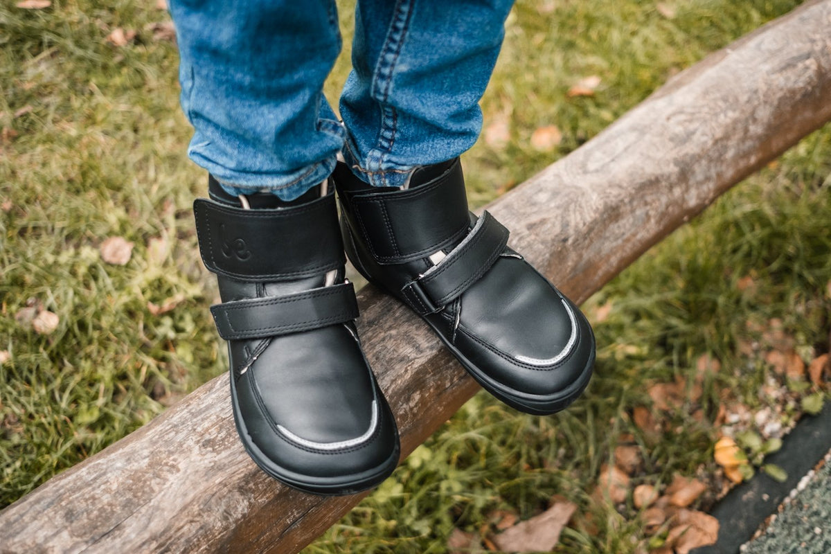 Be Lenka Barefoot Zapatos de invierno para niños Panda 2.0 - All Black
