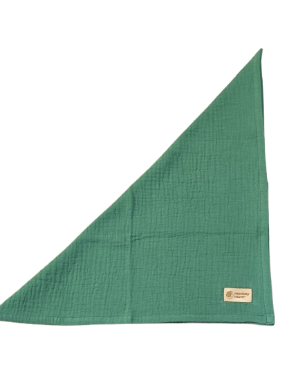 Pañal de muselina Monkey Mum® - Verde oscuro