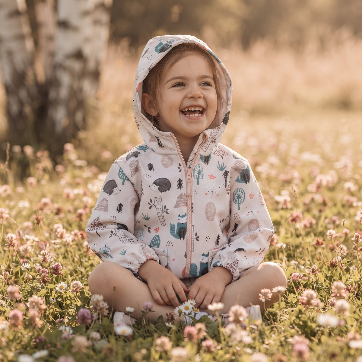 Chaqueta softshell infantil con membrana Monkey Mum® - Animales del día