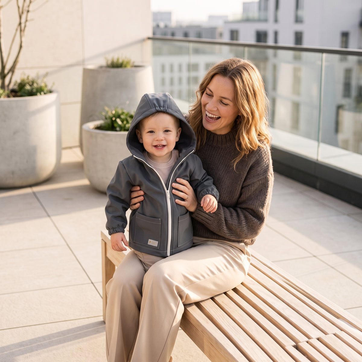 Chaqueta infantil de softshell con membrana Monkey Mum® - Excursión misteriosa
