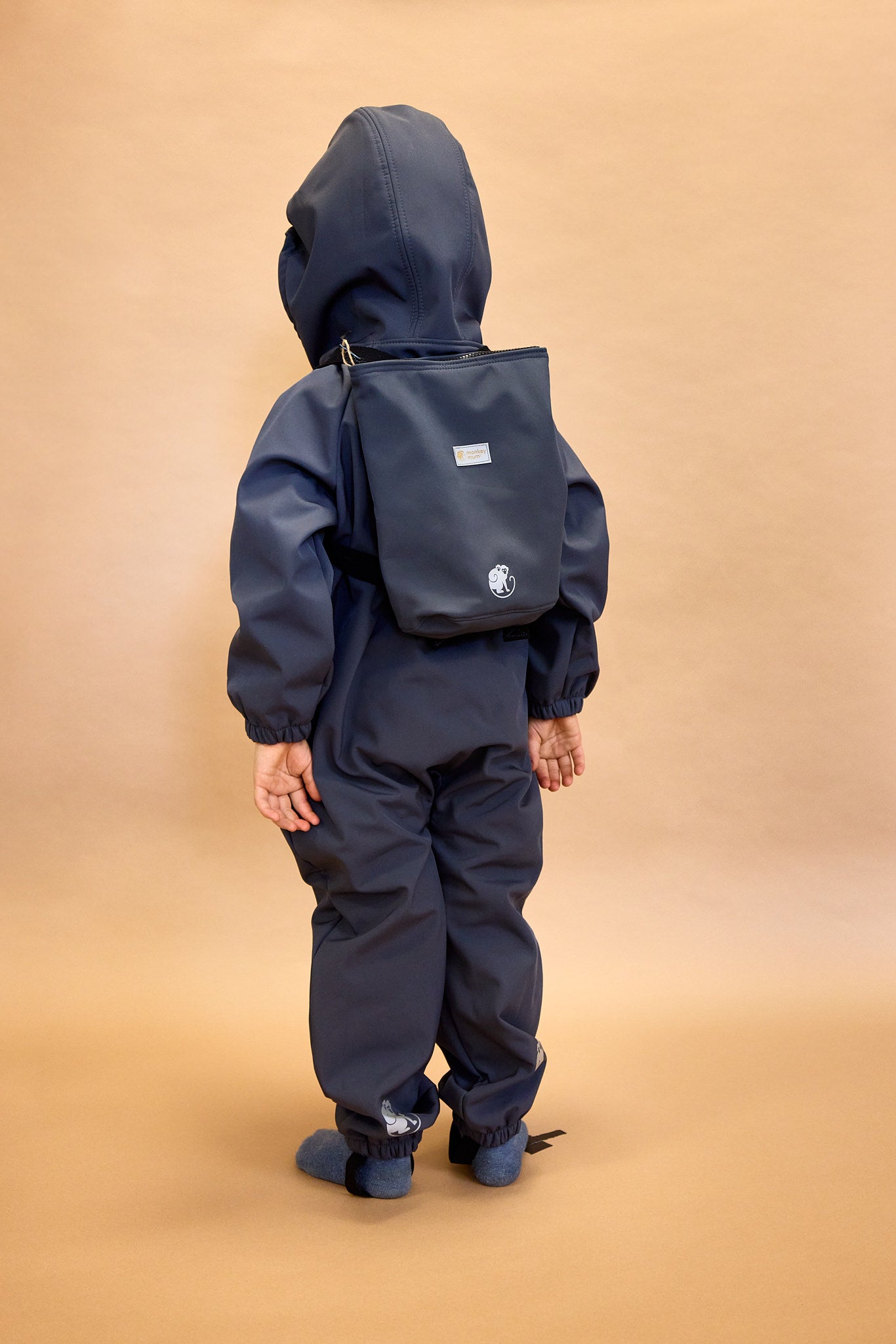 Mochila infantil de softshell Monkey Mum® - Frambuesa jugosa