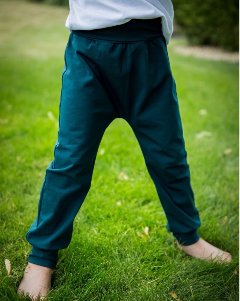 Pantalón de chándal holgado para niño, LIGHT, verde botella