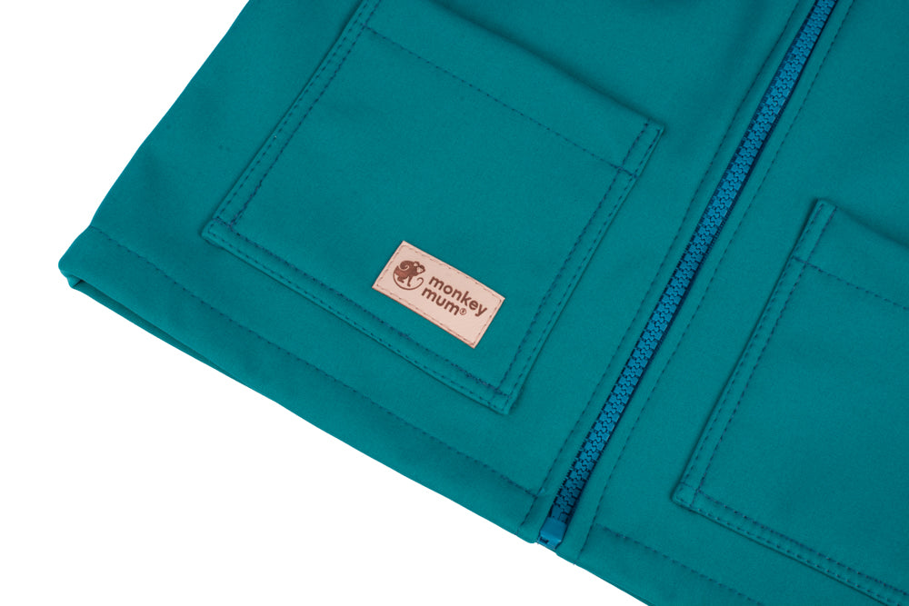 Chaqueta infantil de softshell con membrana Monkey Mum® - Alegre lagartija