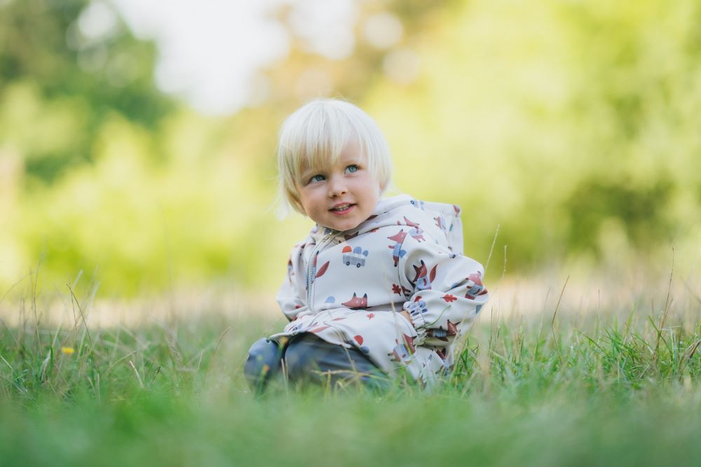 Chaqueta softshell infantil con membrana Monkey Mum® - Zorros entre setas