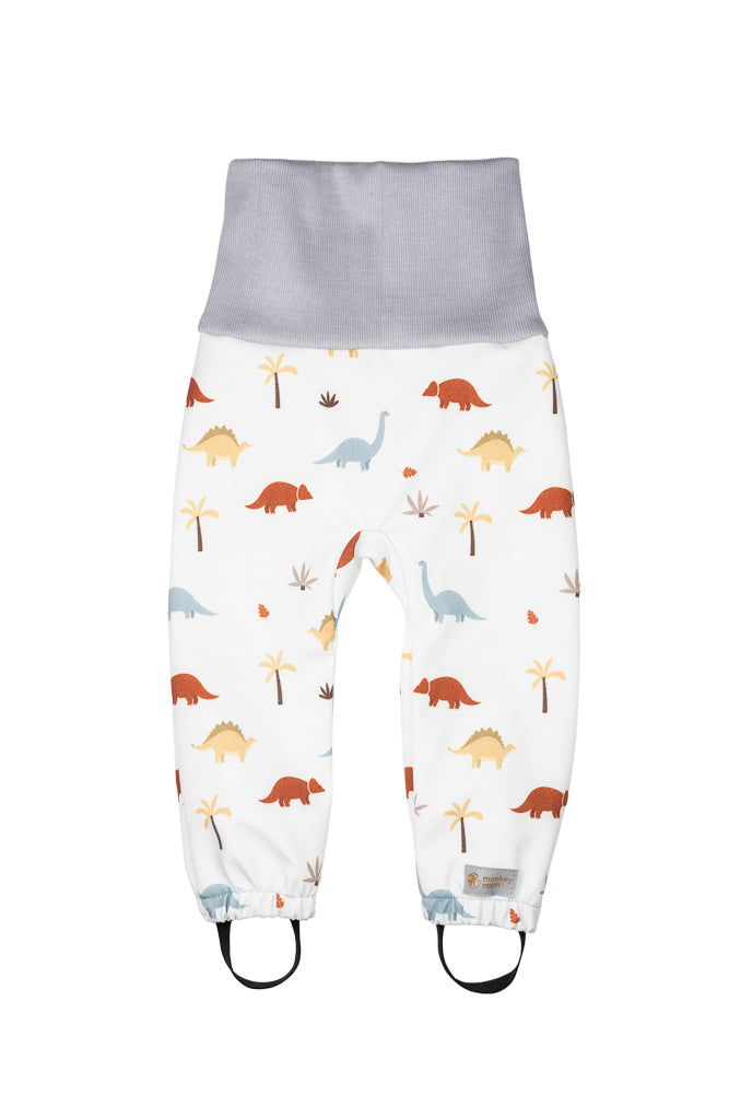 Pantalones softshell evolutivos infantiles con membrana Monkey Mum® - Historia de dinosaurios