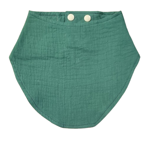 Babero de muselina Monkey Mum® - Verde oscuro