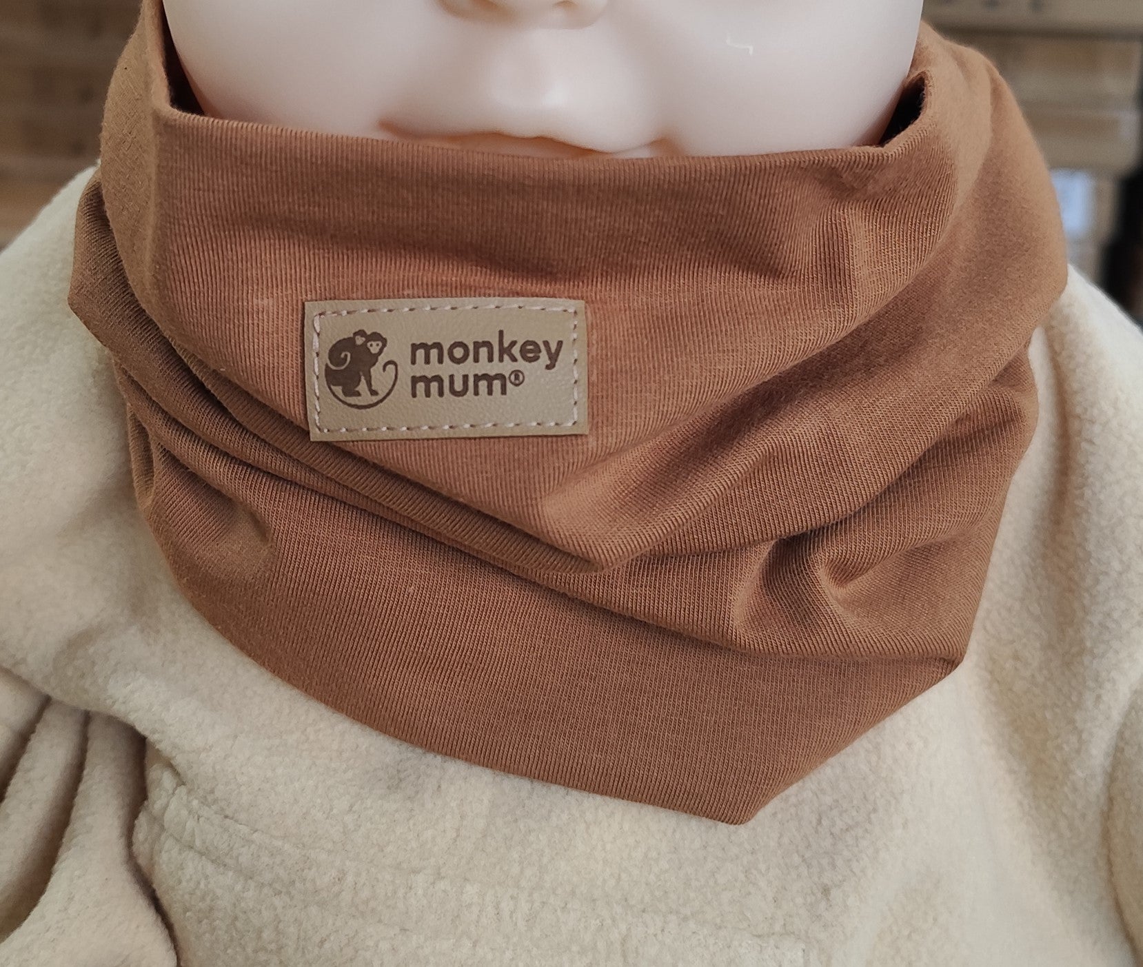 Cuello Monkey Mum® - Marrón claro